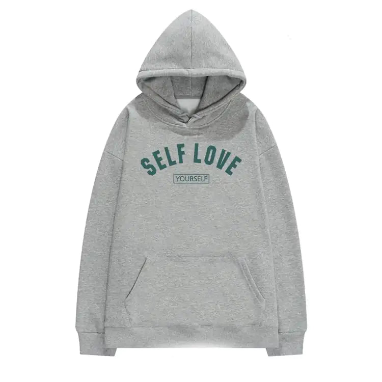 Simple Solid Color Hooded Sweater for Women